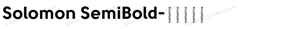 Solomon SemiBold字体转换